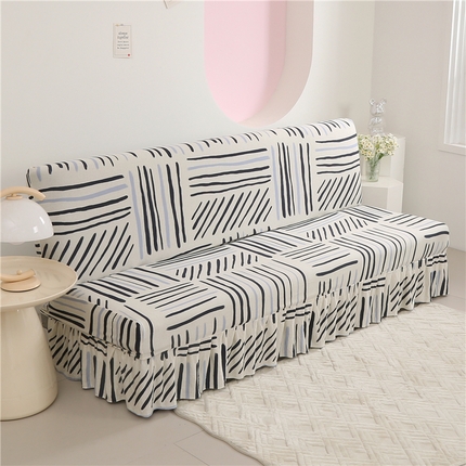 91家纺网 家纺一手货源 找家纺 （总）雅竹家纺 2024新款牛奶丝单版系列裙边款沙发床