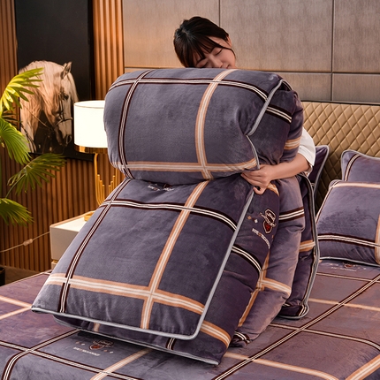 91家纺网 家纺一手货源 找家纺 乐萱 2025新款单被套牛奶绒被罩单件180克 时尚格调