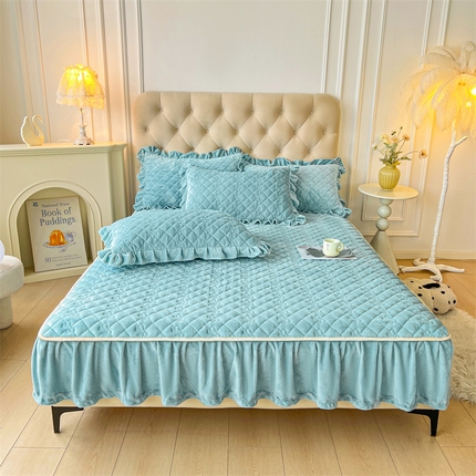 91家纺网 家纺一手货源 找家纺 （总）2024新款热款A类牛奶绒夹棉床笠