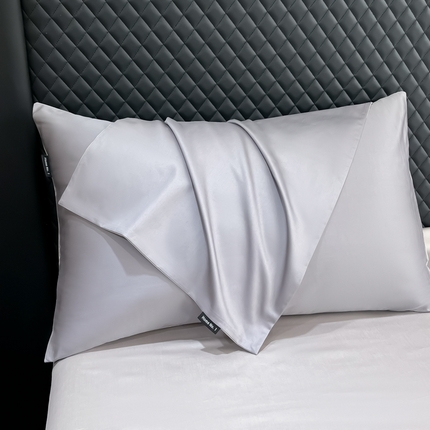 家居1号家纺 2024新款50双股新疆长绒棉纯色四件套单品系列-单枕套 枕套共享-高级灰+太空灰