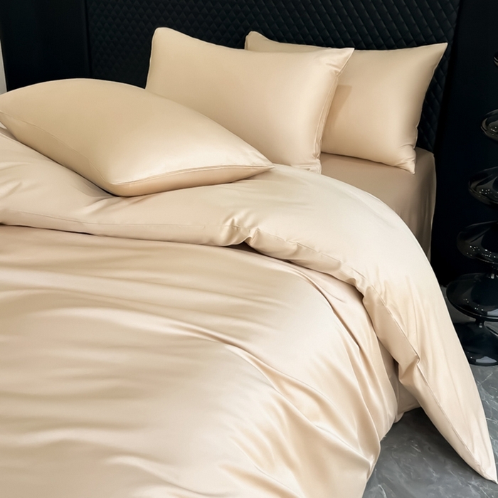 91家纺网 家纺一手货源 找家纺 家居1号家纺 2024新款50双股新疆长绒棉纯色四件套单品系列-单被套 纯享-香槟