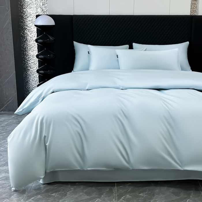 91家纺网 家纺一手货源 找家纺 家居1号家纺 2024新款50双股新疆长绒棉纯色四件套单品系列-单被套 纯享-海蓝