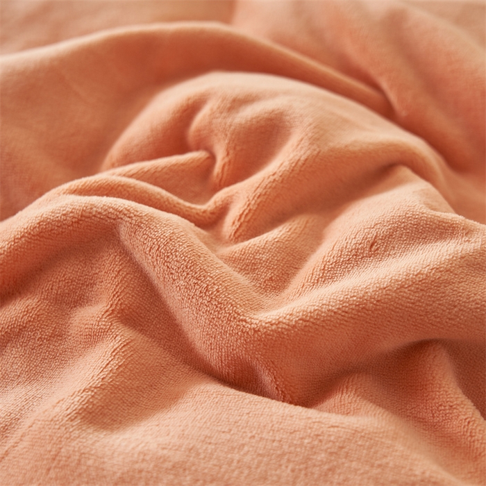 91家纺网 家纺一手货源 找家纺 2024新款A类幸福约定牛奶绒四件套 桔色