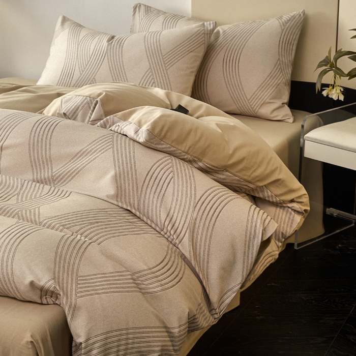 91家纺网 家纺一手货源 找家纺 雅居纺家纺 2024新款全棉印花磨毛四件套 卡米拉