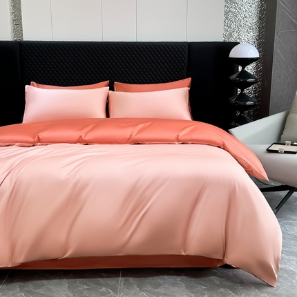 91家纺网 家纺一手货源 找家纺 家居1号家纺 2024新款50双股新疆长绒棉纯色四件套单品系列-四件套 共享-夏恋