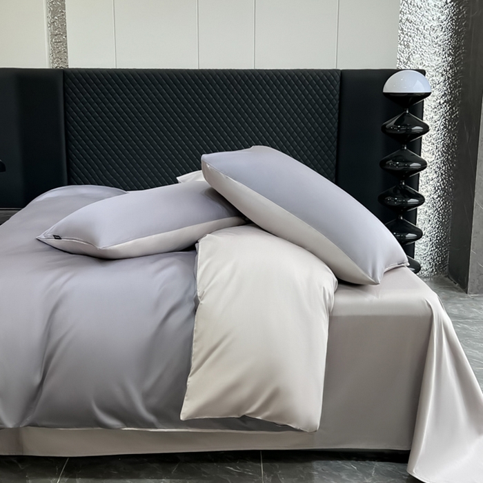 91家纺网 家纺一手货源 找家纺 家居1号家纺 2024新款50双股新疆长绒棉纯色四件套单品系列-单床单 床单共享-高级灰+太空灰