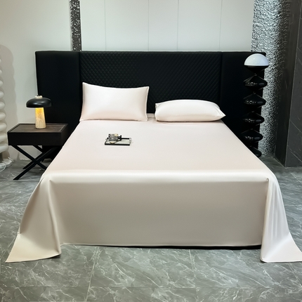 91家纺网 家纺一手货源 找家纺 家居1号家纺 2024新款50双股新疆长绒棉纯色四件套单品系列-单床单 床单纯享-玫瑰棕