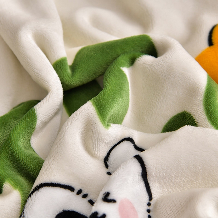 91家纺网 家纺一手货源 找家纺 妮恒美 2024新款韩版印花牛奶绒四件套 爱心兔