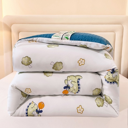 91家纺网 家纺一手货源 找家纺 （总）暖阁 2025新款A类水洗棉豆豆被冬被春秋被被子被芯