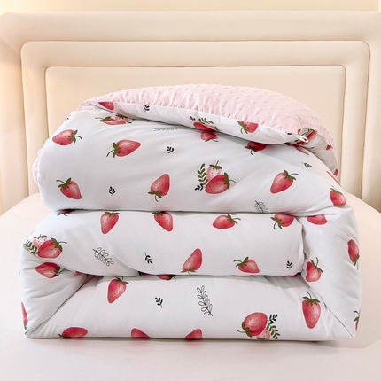 91家纺网 家纺一手货源 找家纺 （总）暖阁 2025新款A类水洗棉豆豆被冬被春秋被被子被芯