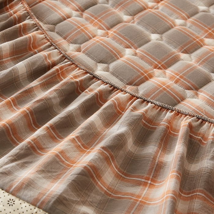 91家纺网 家纺一手货源 找家纺 迪乐妮家居 2024新款大床色织全棉夹棉床笠 诺卡