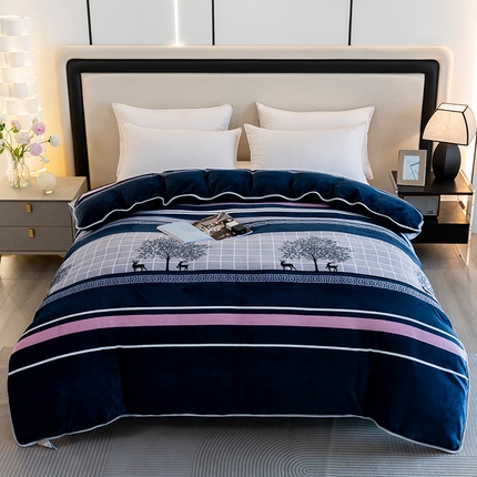 91家纺网 家纺一手货源 找家纺 （总）博兰蒂 2025秋冬新款高克重牛奶绒印花单被套