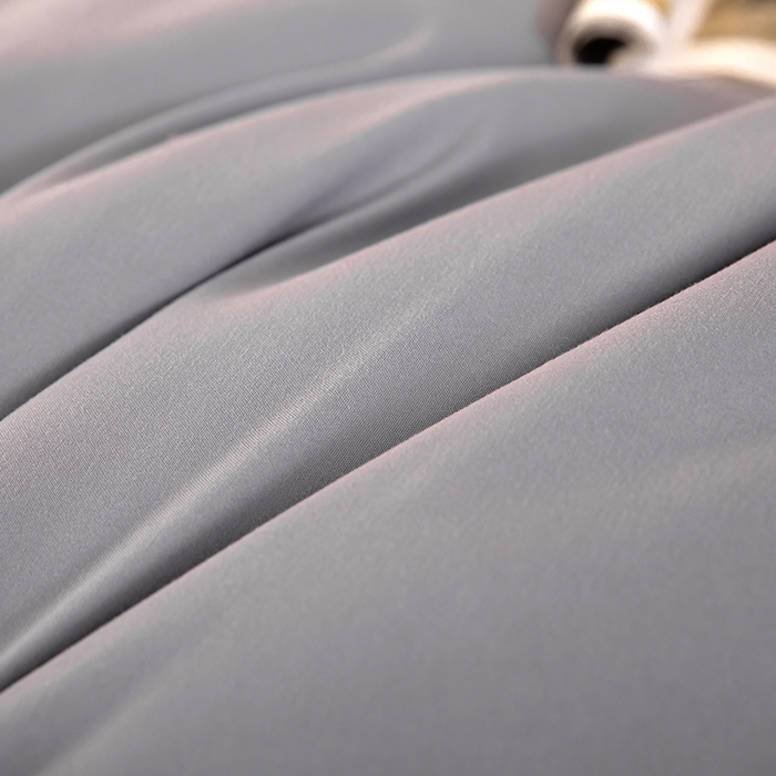 91家纺网 家纺一手货源 找家纺 梦莱家纺 2024新款立体双胎子母被拉链磨毛被冬被被子被芯 灰色