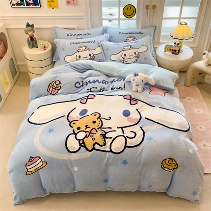 91家纺网 家纺一手货源 找家纺 （总）兄弟坊 2025新款正版授权大版牛奶绒卡通四件套