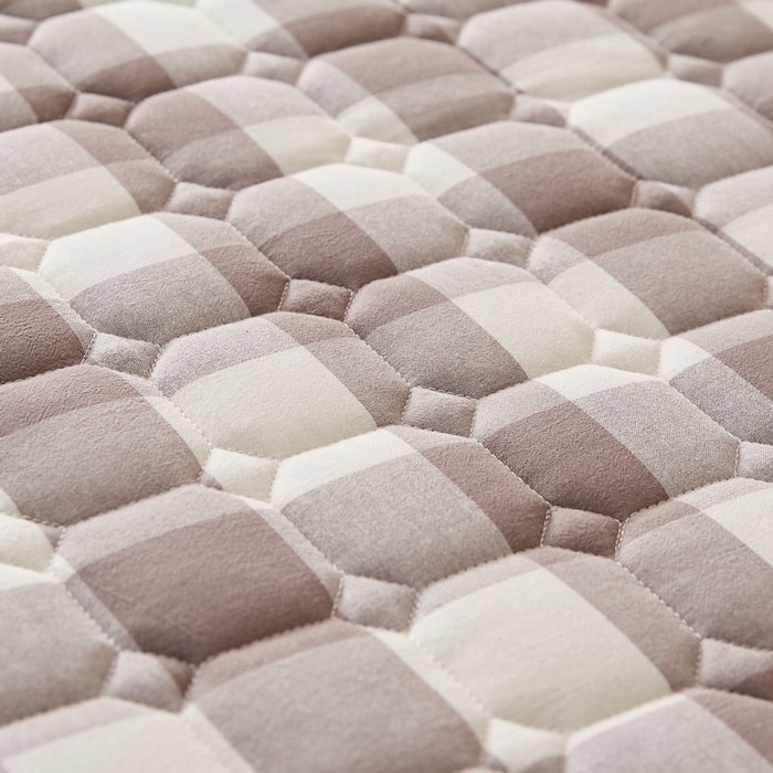 91家纺网 家纺一手货源 找家纺 迪乐妮家居 2024新款大床色织全棉夹棉床笠 大灰格