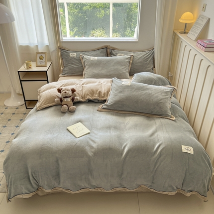 91家纺网 家纺一手货源 找家纺 （总）新印象 2025新款包边工艺牛奶绒四件套