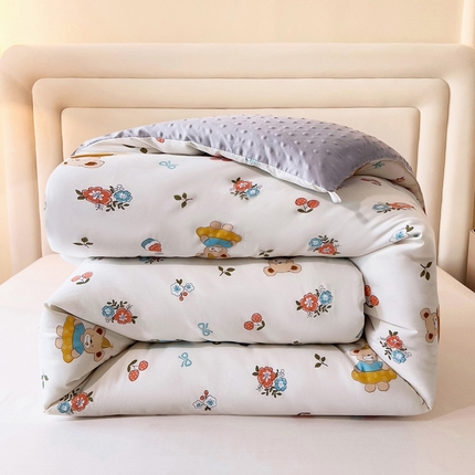 91家纺网 家纺一手货源 找家纺 （总）暖阁 2025新款A类水洗棉豆豆被冬被春秋被被子被芯