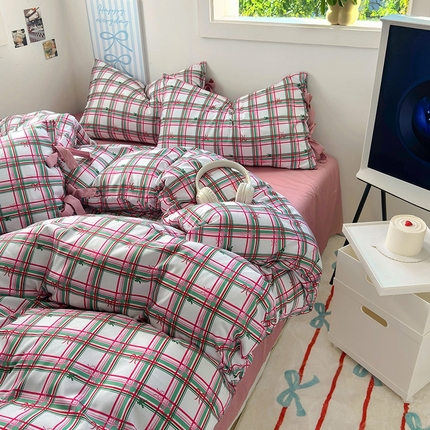 91家纺网 家纺一手货源 找家纺 春光里 2024新款亲肤棉磨毛印花星愿蝴蝶系列四件套