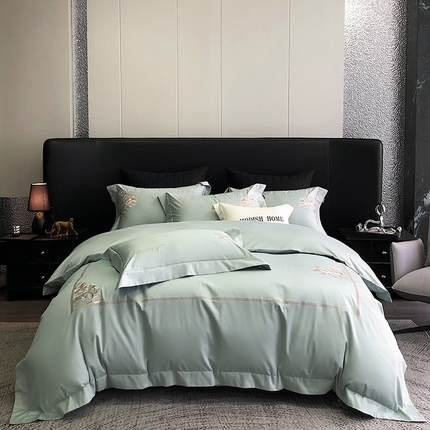 91家纺网 家纺一手货源 找家纺 玖玖爱家纺 2024新款100支双股四件套-凯琳 凯琳-绿