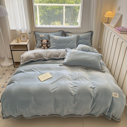 91家纺网 家纺一手货源 找家纺 （总）新印象 2025新款包边工艺牛奶绒四件套