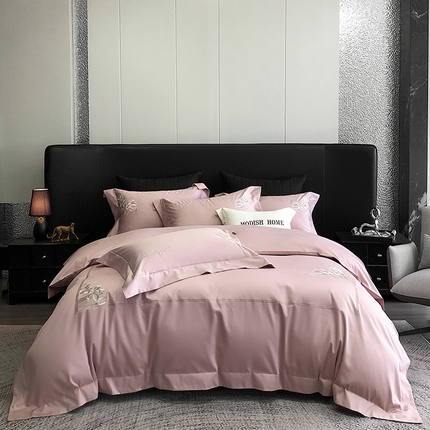 91家纺网 家纺一手货源 找家纺 玖玖爱家纺 2024新款100支双股四件套-凯琳 凯琳-豆沙