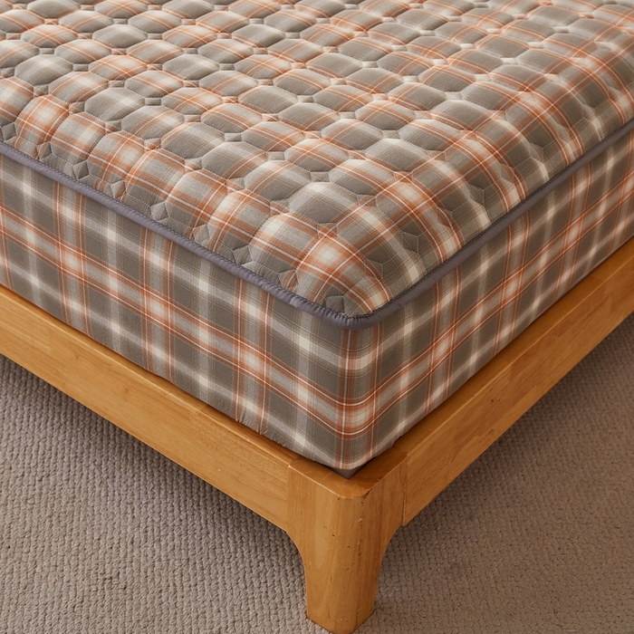 91家纺网 家纺一手货源 找家纺 迪乐妮家居 2024新款大床色织全棉夹棉床笠 诺卡