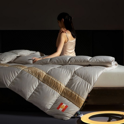 91家纺网 家纺一手货源 找家纺 （总）晋瑞 红顶鹅绒馆 新款似水年华（拒水）鹅绒被子被芯