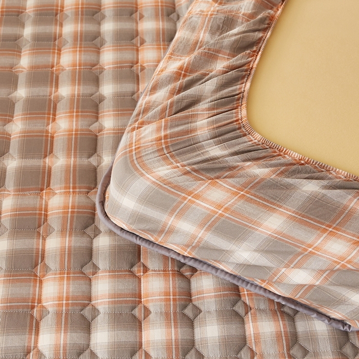 91家纺网 家纺一手货源 找家纺 迪乐妮家居 2024新款单人床色织全棉夹棉床笠(无印家居风） 诺卡