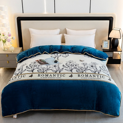 91家纺网 家纺一手货源 找家纺 （总）博兰蒂 2025秋冬新款高克重牛奶绒印花单被套