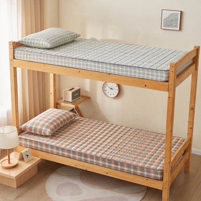 91家纺网 家纺一手货源 找家纺 迪乐妮家居 2024新款单人床色织全棉夹棉床笠(无印家居风） 诺卡