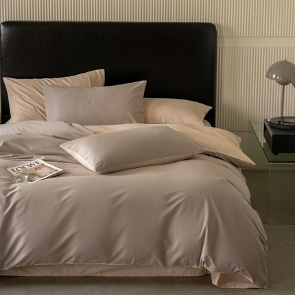 云栖家居 2024全棉A类磨毛四件套 名望棕&香槟