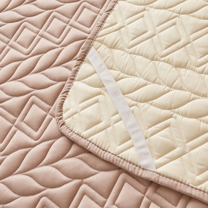 91家纺网 家纺一手货源 找家纺 卡派 2024新款水洗棉羊毛床褥（富贵竹）单人床 富贵竹-卡其