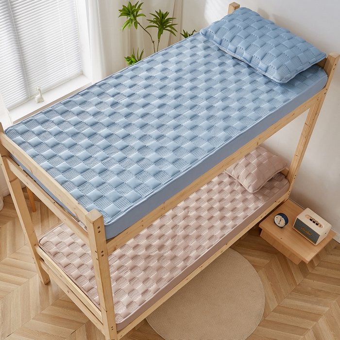 91家纺网 家纺一手货源 找家纺 卡派 2024新款布拉格夹棉加厚床笠单人床 布拉格-蓝灰