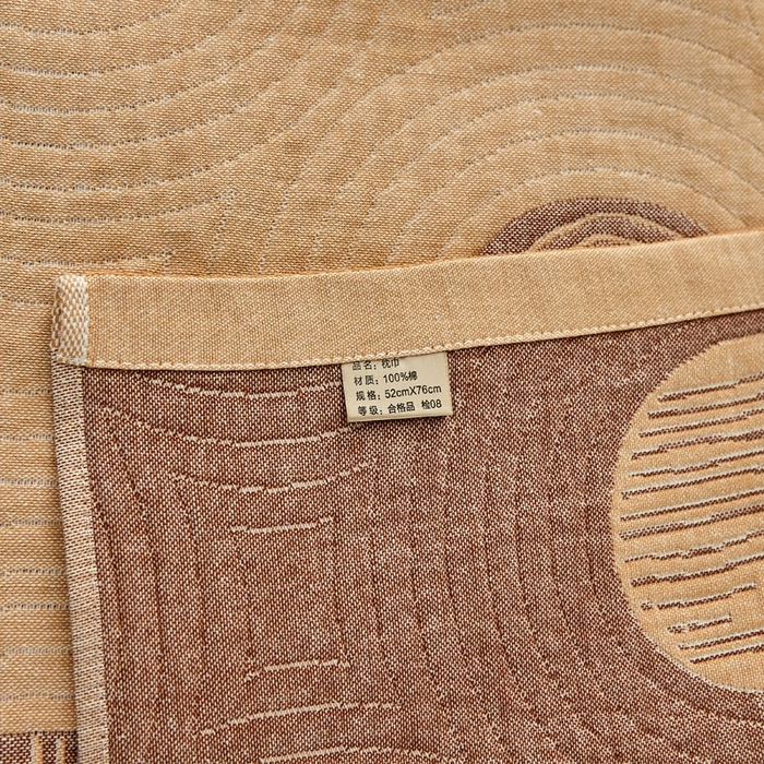 91家纺网 家纺一手货源 找家纺 2024新款素雅系列全棉系列四层纱布枕巾52*78cm一对 年轮-驼