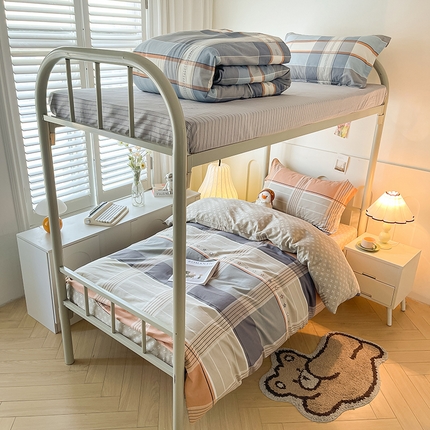 91家纺网 家纺一手货源 找家纺 （总）2025新款全棉印花12868学生宿舍床三件套被芯床垫枕芯上下铺六件套