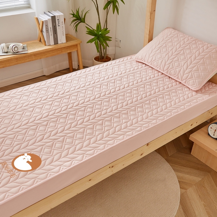 91家纺网 家纺一手货源 找家纺 卡派 2024新款水洗棉羊毛床笠（富贵竹）单人床 富贵竹-玉