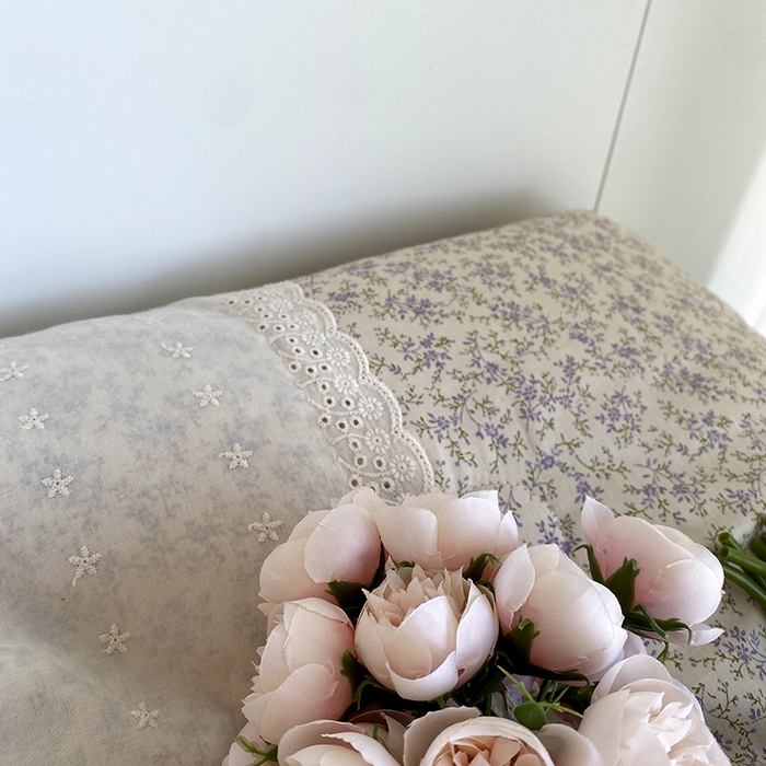 91家纺网 家纺一手货源 找家纺 2025新款秋冬季棉加豆豆绒法式花边款豆豆被被芯 薰衣草紫