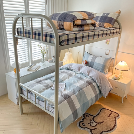 91家纺网 家纺一手货源 找家纺 （总）2025新款全棉印花12868学生宿舍床三件套被芯床垫枕芯上下铺六件套