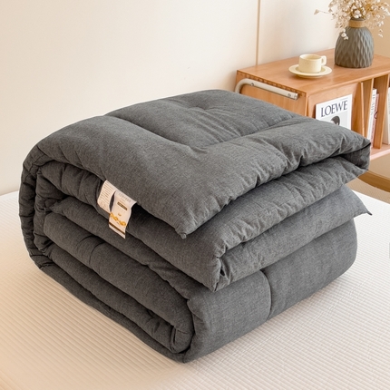 91家纺网 家纺一手货源 找家纺 （总）宝士康家纺 2024新款简约无印风冬被 被子被芯