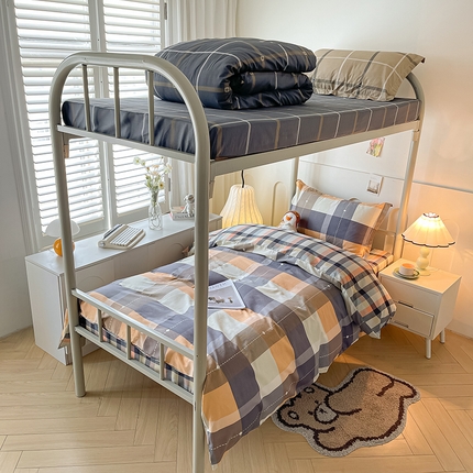 91家纺网 家纺一手货源 找家纺 （总）2025新款全棉印花12868学生宿舍床三件套被芯床垫枕芯上下铺六件套