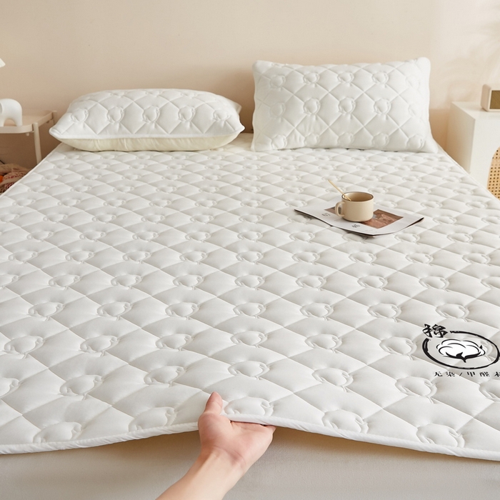 91家纺网 家纺一手货源 找家纺 卡派 2024新款水洗棉100%新疆棉花床褥大床 棉花-白