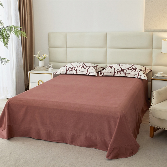 91家纺网 家纺一手货源 找家纺 曼秀琳 2024新款全棉超柔生态磨毛四件套（32*21支） 莓有烦恼-红