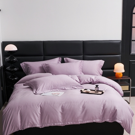 91家纺网 家纺一手货源 找家纺 （总）顾家家居 2024新款7A抗菌兰精天丝棉磨毛纯色四件套