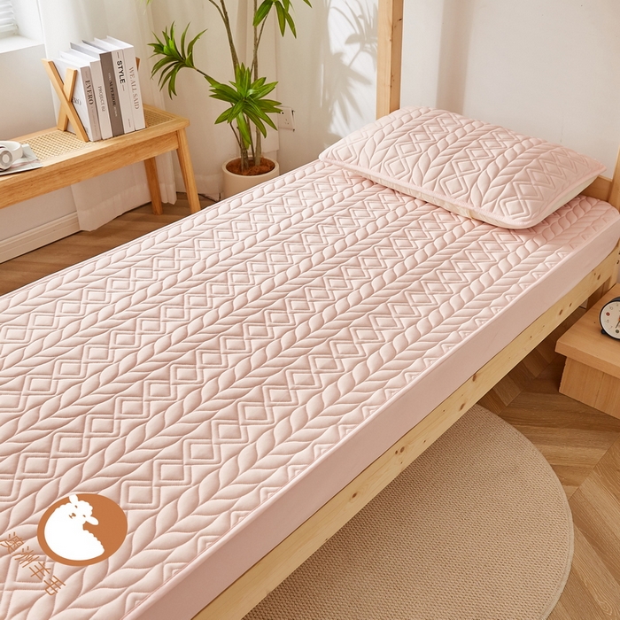 91家纺网 家纺一手货源 找家纺 卡派 2024新款水洗棉羊毛床笠（富贵竹）单人床 富贵竹-玉