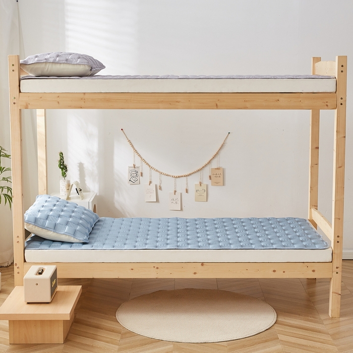 91家纺网 家纺一手货源 找家纺 卡派 2024新款布拉格夹棉加厚床褥单人床 布拉格-蓝灰