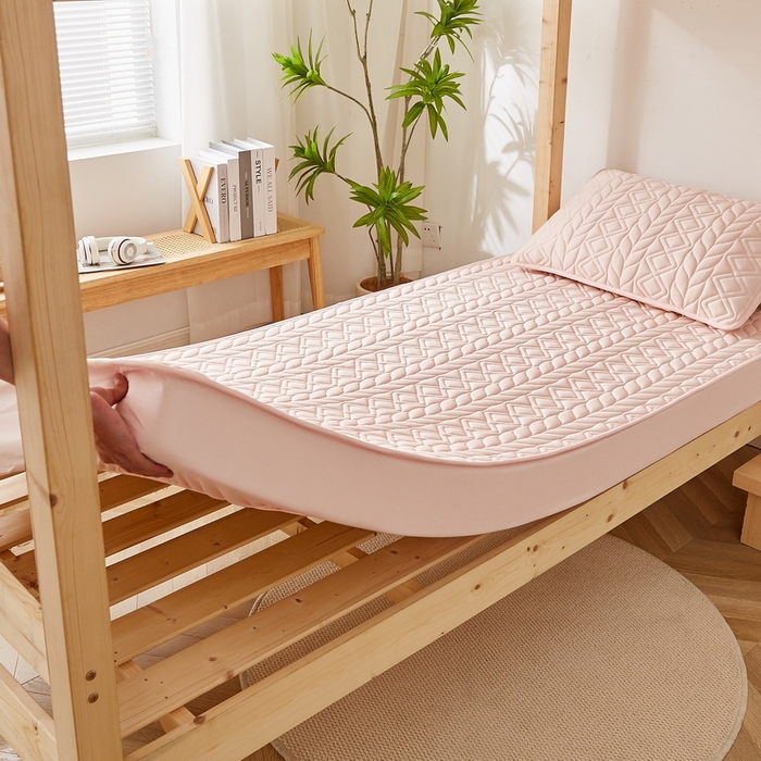 91家纺网 家纺一手货源 找家纺 卡派 2024新款水洗棉羊毛床笠（富贵竹）单人床 富贵竹-玉