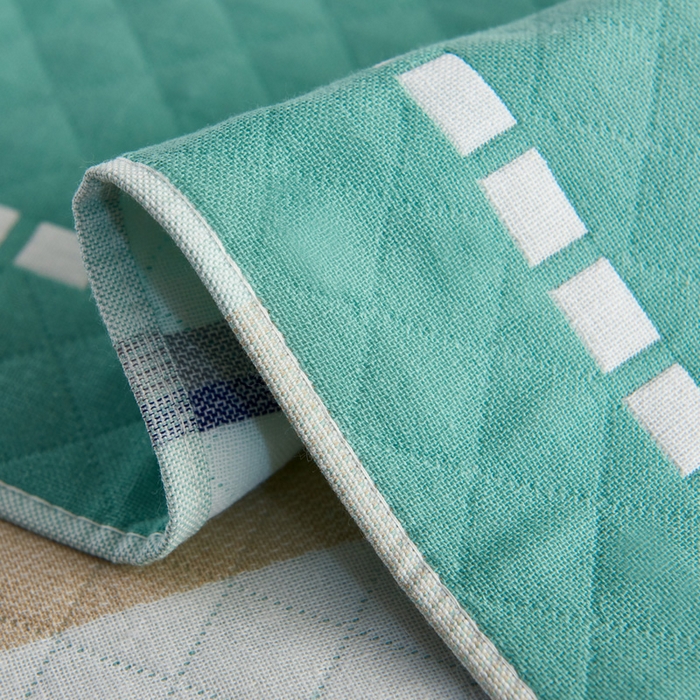 91家纺网 家纺一手货源 找家纺 2024新款全棉加厚三层纱布枕巾52*78cm一对 快乐小鹿绿