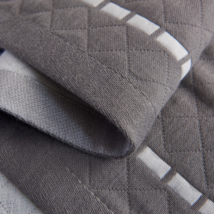 91家纺网 家纺一手货源 找家纺 2024新款全棉加厚三层纱布枕巾52*78cm一对 快乐小鹿灰