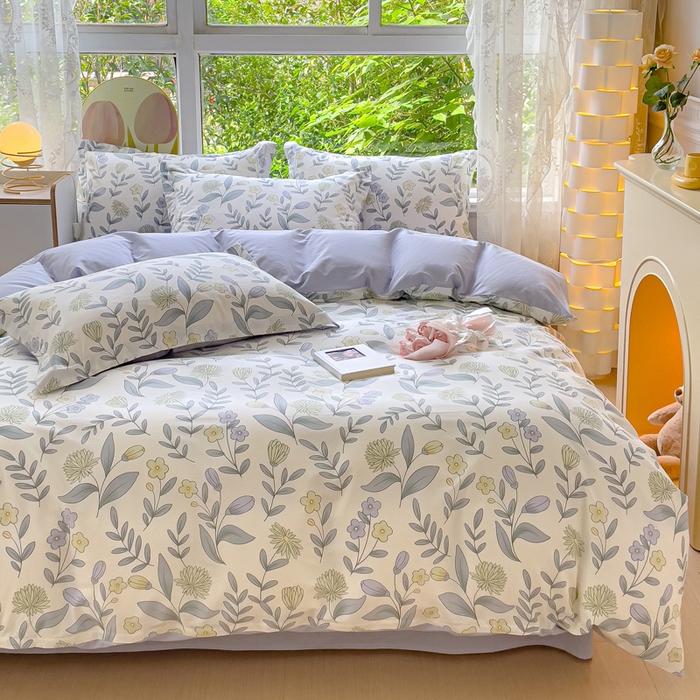 91家纺网 家纺一手货源 找家纺 金鑫汇家纺 2024新款印花四件套 诗情画意