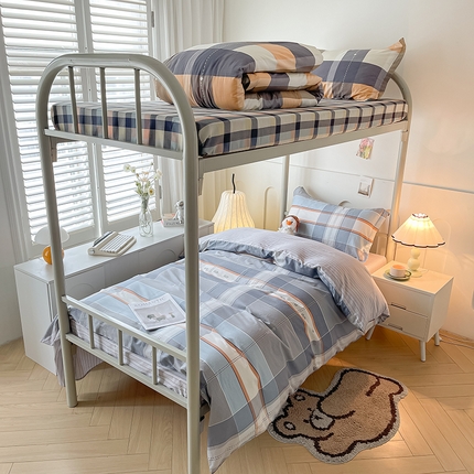 91家纺网 家纺一手货源 找家纺 （总）2025新款全棉印花12868学生宿舍床三件套被芯床垫枕芯上下铺六件套